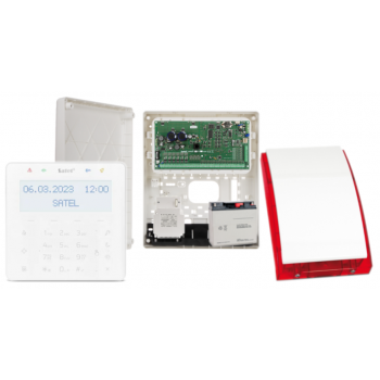 ZESTAW ALARMOWY SATEL INTEGRA 128 PLUS + INT-KSG2R-W + OPU-3P + AWT800 + 17Ah + SYRENA SP-4001R